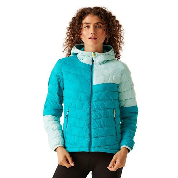 Regatta Dam/Kvinnor Hillpack II Huvförsedd Vadderad Jacka 18 UK Tahoe Blå/Blekt Aqua Tahoe Blue/Bleached Aqua 18 UK