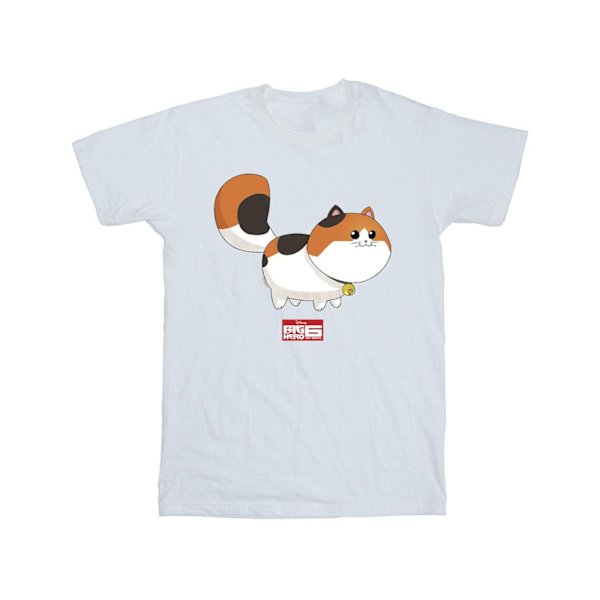 Disney Girls Big Hero 6 Baymax Kitten Pose Bomull T-shirt 5-6 år White 5-6 Years