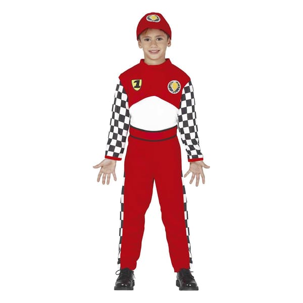 Fiestas Guirca Barn/Barn Formel Förare Kostym Set 3-4 År Red/White 3-4 Years
