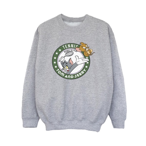 Tom And Jerry Boys Tennis Ready To Play Sweatshirt 7-8 Years Sp Sports Grey 7-8 Years