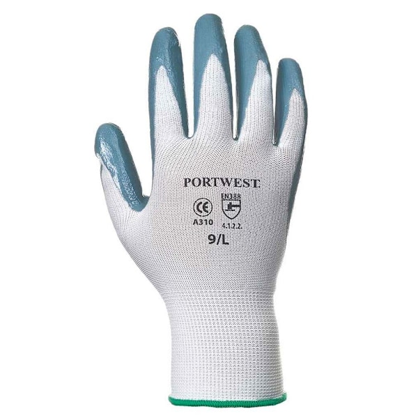 Portwest Unisex Adult A310 Flexo Nitrile Säkerhetshandskar 10 Grå Grey 10