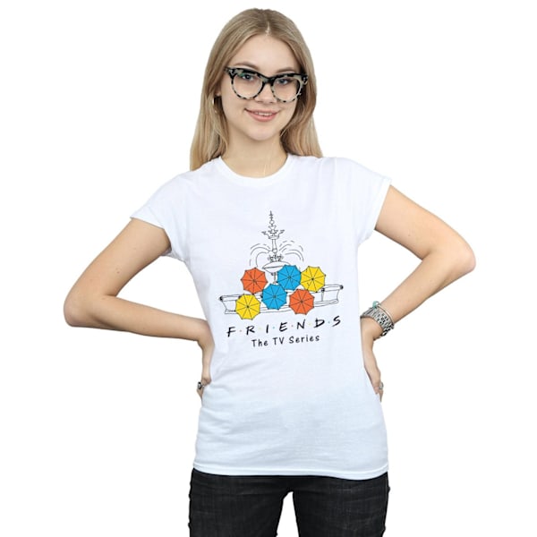 Friends Dam/Kvinnor Fontän Och Paraplyer Bomull T-Shirt M W White M