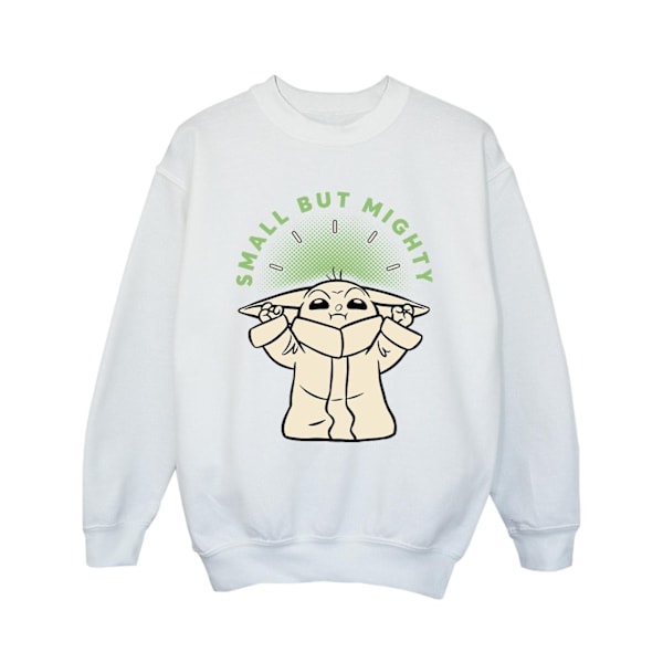 Star Wars Girls The Mandalorian Liten Men Mäktig Grogu Sweatshirt White 5-6 Years