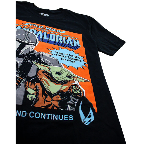 Star Wars Mens Baby Yoda Poster T-Shirt XL Svart Black XL