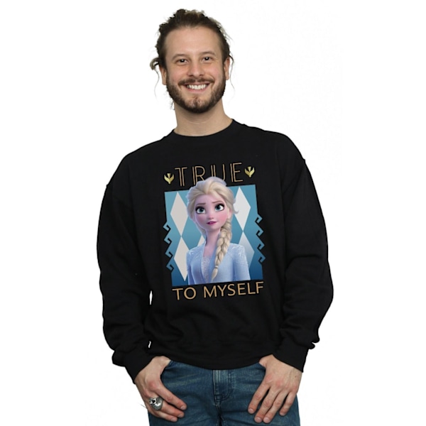Disney Mens Frozen 2 Elsa True To Myself Sweatshirt 4XL Svart Black 4XL