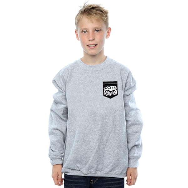 Scooby Doo Pojkar Faux Pocket Sweatshirt 5-6 År Sports Grey Sports Grey 5-6 Years