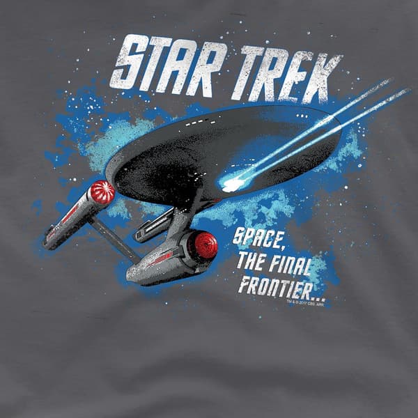 Star Trek Herr The Final Frontier T-Shirt M Kolgrå Charcoal M