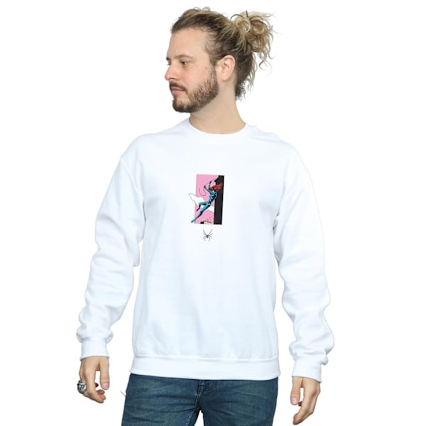 Marvel Comics Herr Svart Änka Tak Hopp Sweatshirt XXL Vit White XXL