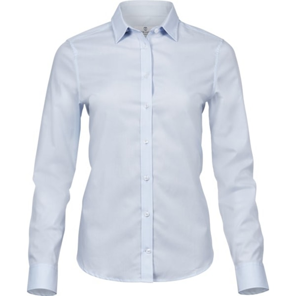 Tee Jays Dam/Dam Stretch Lyxig Långärmad Poplin Skjorta Light Blue S