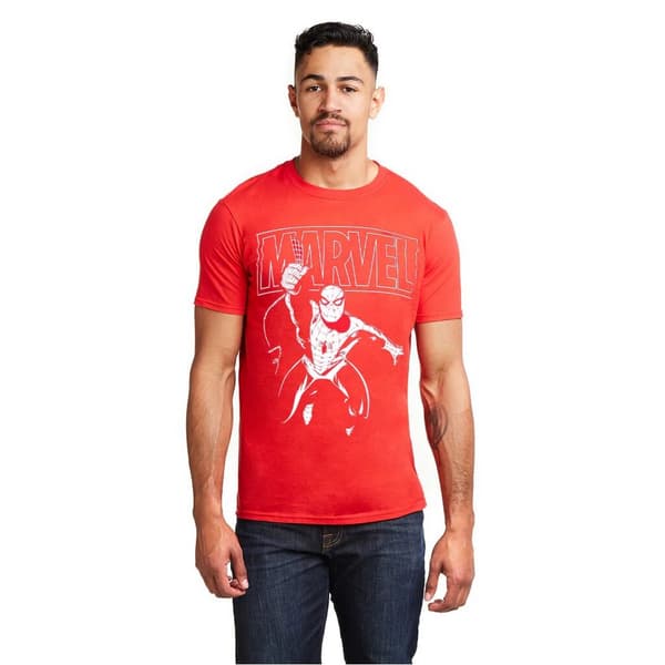 Spider-Man Mens Swing T-Shirt M Cherry Red Cherry Red M