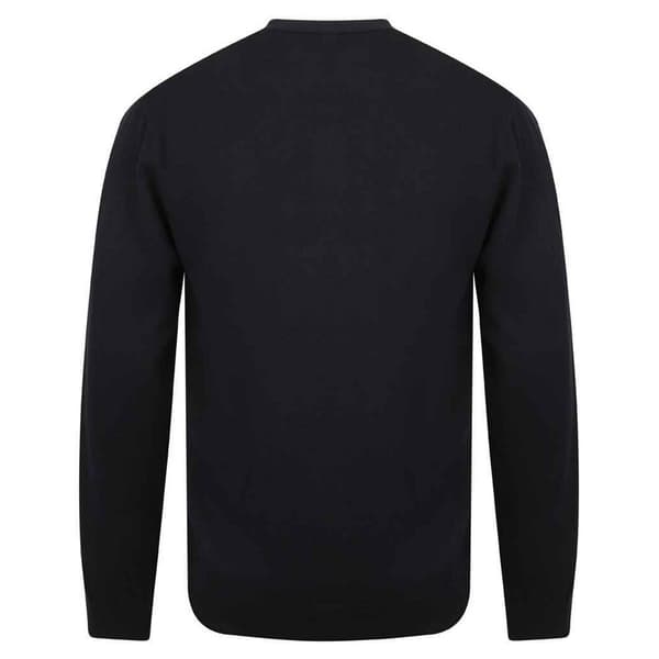 Henbury Herr Bomull Akryl V-ringad Koftan S Marinblå Navy S