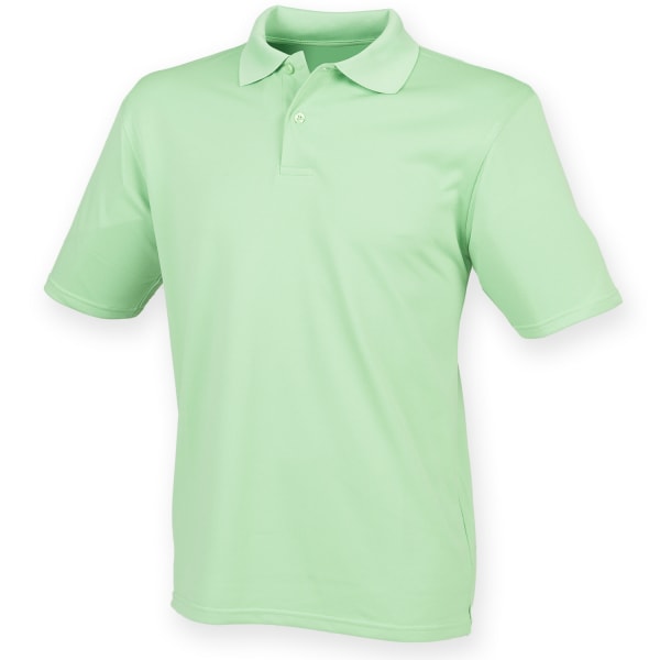 Henbury Coolplus® Piké-pikétröja för män M Limegrön Lime Green M