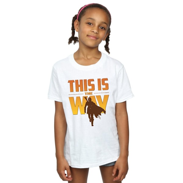 Star Wars T-shirt i bomull för flickor med motiv från The Mandalorian – This Is The Way White 12-13 Years