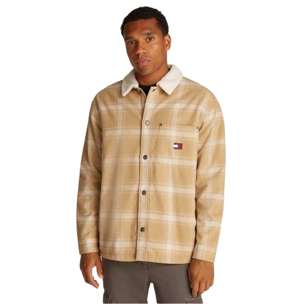 Tommy Jeans Herr Skjortjacka L Tan Tan L