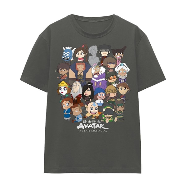 Avatar: The Last Airbender Unisex Vuxen Chibi Grupp T-Shirt M C Charcoal M