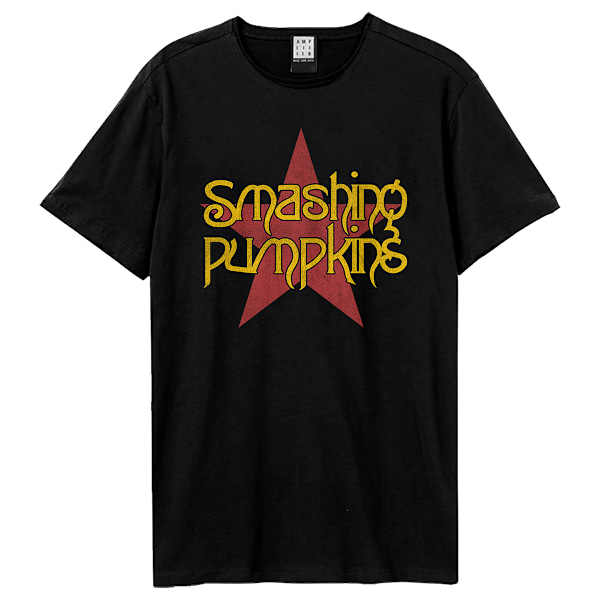 Amplified Unisex Adult Star Logo The Smashing Pumpkins T-Shirt Black S