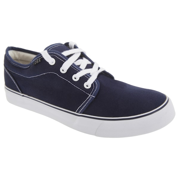 Dek Herr 4 Ögla Vadderade Canvas Däcksskor 10 UK Marinblå Navy Blue 10 UK