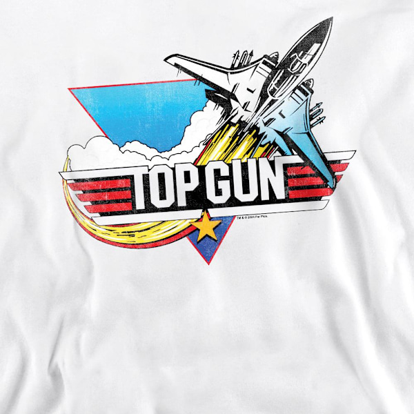Top Gun Unisex Vuxen Jet Swoop Logotyp Sweatshirt XXL Vit White XXL