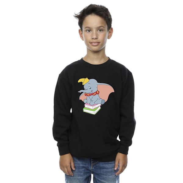 Disney Boys Dumbo Sitter På Böcker Sweatshirt 3-4 År Svart Black 3-4 Years