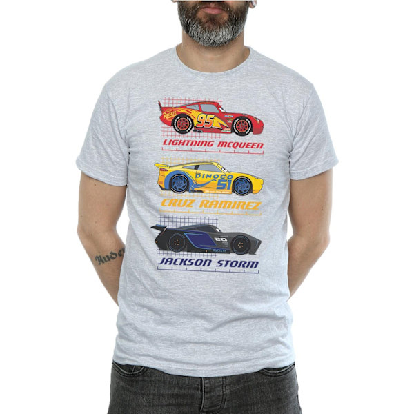 Cars Herr Racer Profil Bomull T-shirt XXL Sports Grey Sports Grey XXL