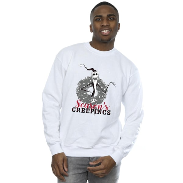 Disney Herr The Nightmare Before Christmas Seasons Creepings Krans Sweatshirt S Vit White S