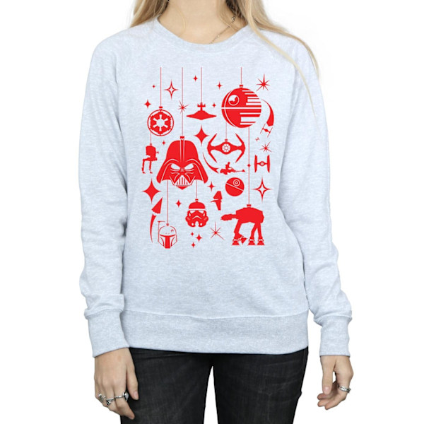 Star Wars Dam/Damer Juldekorationer Sweatshirt XXL Sports Grey Sports Grey XXL