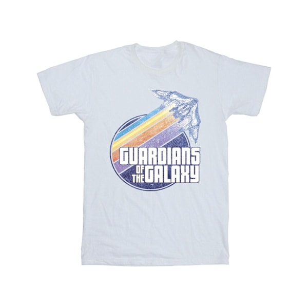 Guardians Of The Galaxy Boys Badge Rocket T-Shirt 3-4 år Vit White 3-4 Years