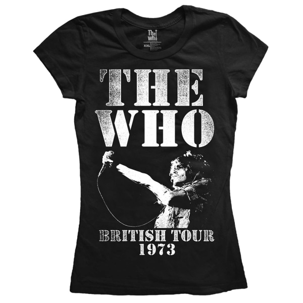 The Who Womens/Ladies British Tour 1973 T-shirt XL svart Black XL
