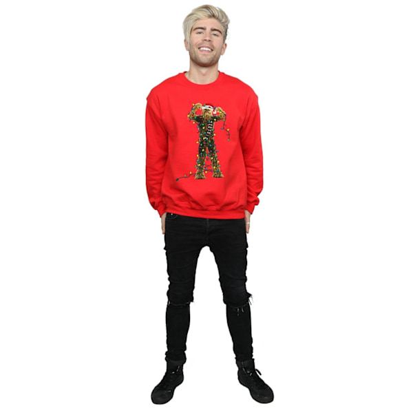 Star Wars Chewbacca Julbelysning Sweatshirt XL Röd Red XL