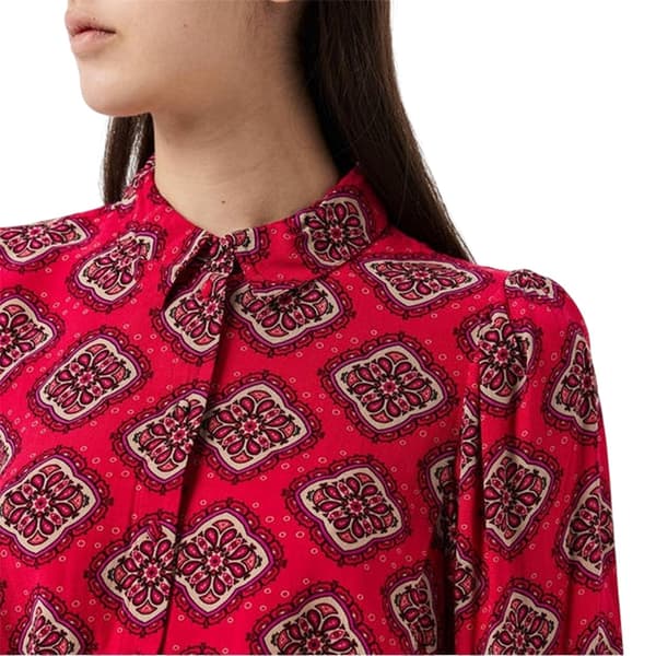 Vero Moda Dam/Dam Spetsdetalj Avslappnad Passform Puffärmsskjorta Raspberry Pink 10 UK