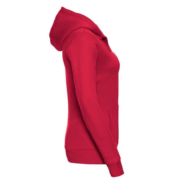 Russell Dam/Damer Authentic Full Zip Hoodie L Klassisk Röd Classic Red L