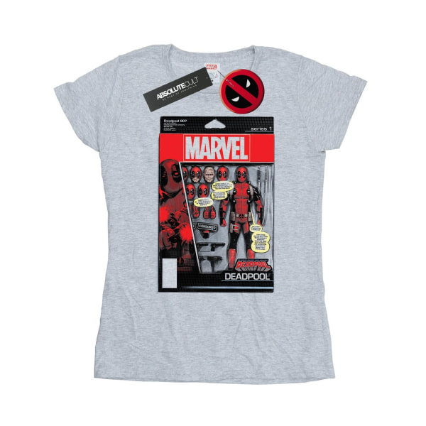 Marvel Dam/Ladies Deadpool Actionfigur bomull T-shirt M Sp Sports Grey M