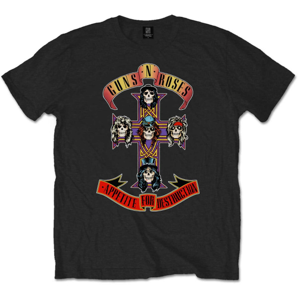 Guns N Roses Unisex Adult Appetite For Destruction T-shirt 4XL Black 4XL