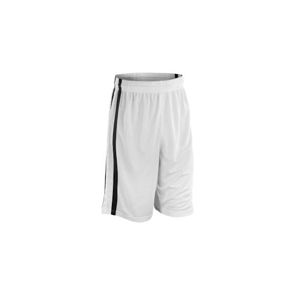 Spiro herr Quick Dry basketshorts 4XL vit/svart White/Black 4XL