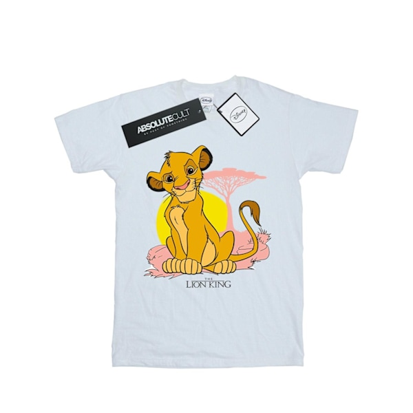 Disney Dam/Damer The Lion King Simba Pastell Bomull Pojkvän White M