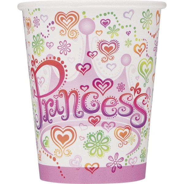 Unik Party Princess Diva Paper Party Cup (Pack om 8) One Size Multicoloured One Size