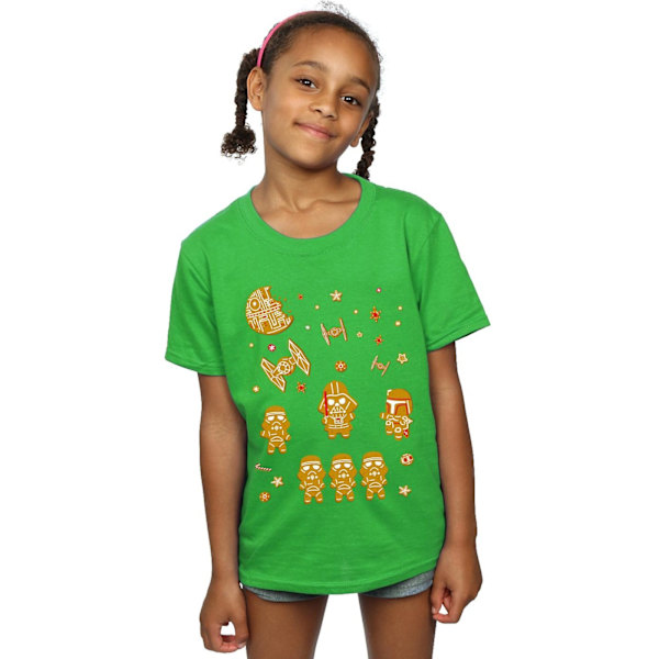 Star Wars Girls Gingerbread Empire Bomull T-shirt 12-13 år I Irish Green 12-13 Years