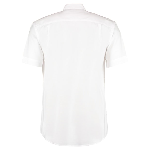 Kustom Kit Herr Arbetskläder Oxford Kortärmad Skjorta 21 tum Vit White 21inch