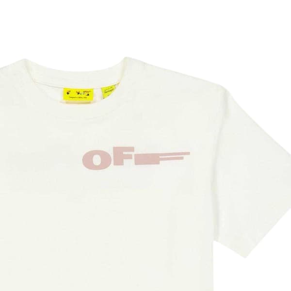 Off-White Logotyp-T-shirt för barn 8 år Vit White 8 Years