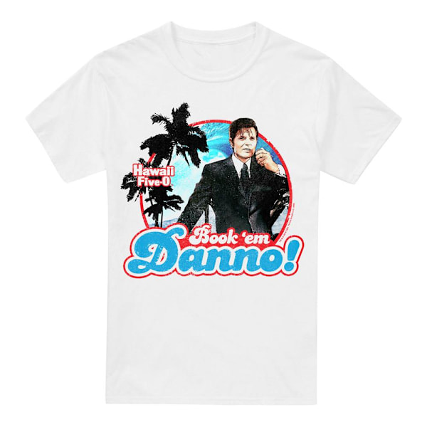 Hawaii Five-0 Herr Book Em Danno T-Shirt 4XL Vit White 4XL