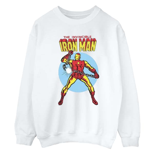 Marvel Pojkar The Invincible Iron Man Tröja 7-8 År Vit White 7-8 Years
