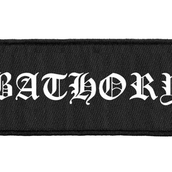 Bathory Påsydd Logotyp Patch One Size Svart/Vit Black/White One Size