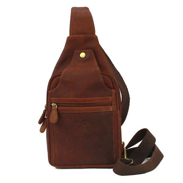 Eastern Counties Leather Joey Distressed Läder Crossbody Väska Tan One Size