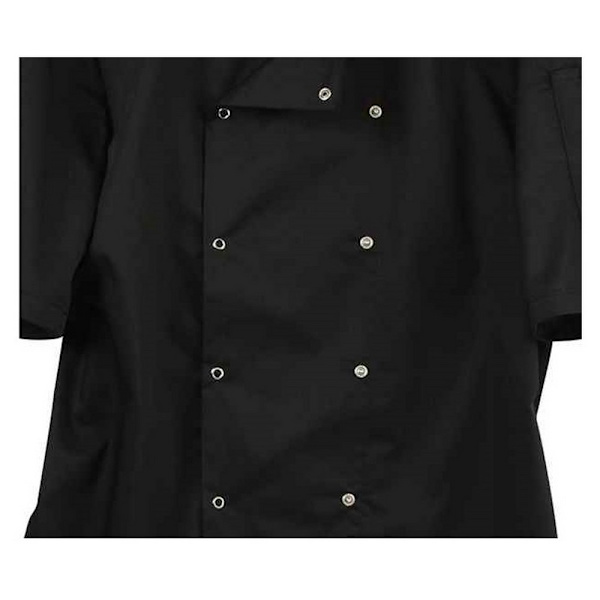 AFD Unisex Adult Coolmax Kortärmad Kockjacka XXS Svart Black XXS