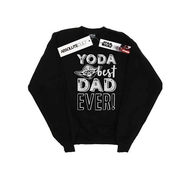 Star Wars Girls Yoda Best Dad Sweatshirt 5-6 år Svart Black 5-6 Years