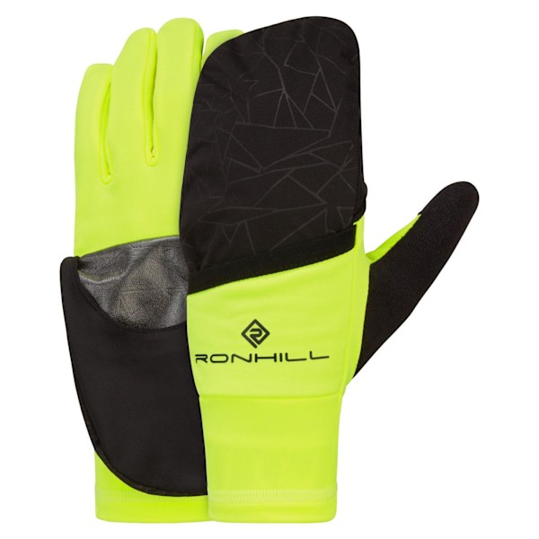 Ronhill Unisex Vuxen Wind Block Flip Up Handske L Svart/Fluorescerande Black/Fluorescent Yellow L