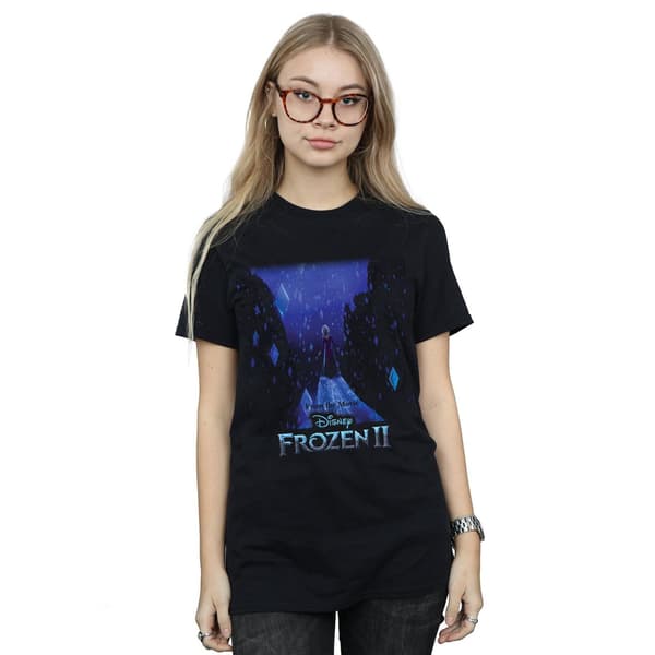 Disney Dam/Dam Frozen 2 Elsa Diamond Elements Bomull Boyf Black M