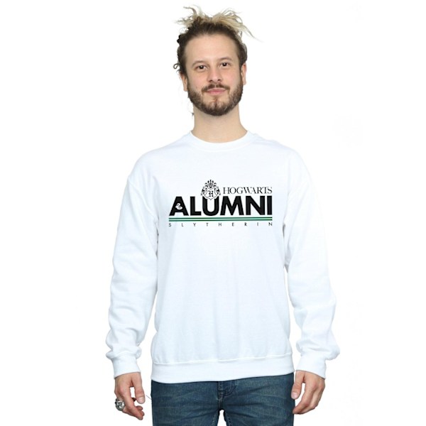 Harry Potter Herr Hogwarts Alumni Slytherin Sweatshirt M Vit White M