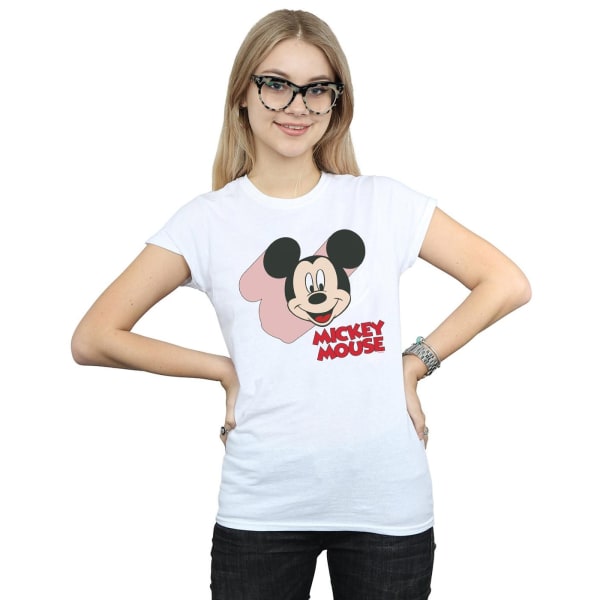 Disney Mickey Mouse Move Cotton T-Shirt XL Vit för damer/damer White XL