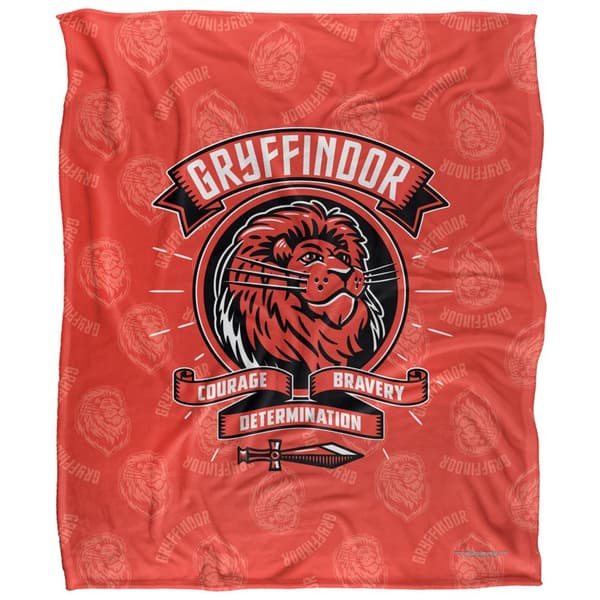 Harry Potter Mod, Tapperhet, Beslutsamhet Gryffindor Filt Multicoloured 50in x 60in